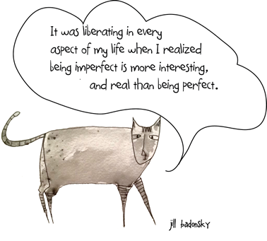 Cat and message of imperfection